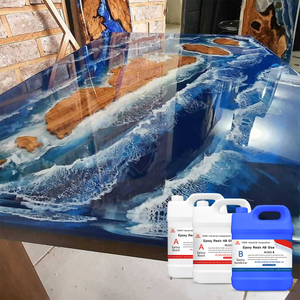  HL521 Kit de 3 galones Mesa de r&iacute;o Resina epoxi Muebles de madera Resina epoxi Protecci&oacute;n ultravioleta