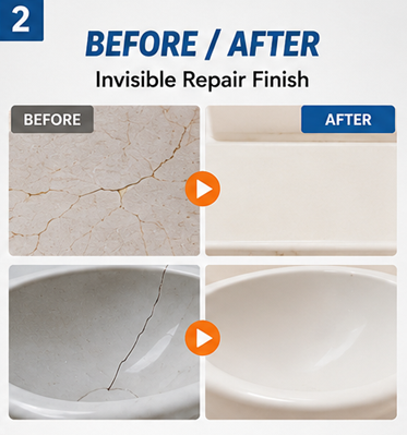 Kit de reparaci&oacute;n de azulejos para cer&aacute;mica y porcelana | Adhesivo para reparaci&oacute;n de grietas en lavabos de ba&ntilde;era | Kit de reparaci&oacute;n de ba&ntilde;era de fibra de vidrio OEM