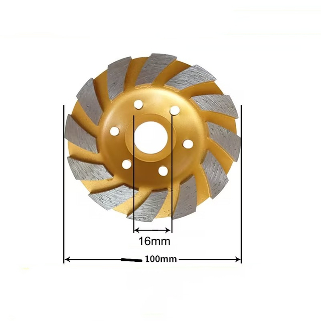 CNMI Muela de Diamante de alta resistencia para cemento, piedra, hormig&oacute;n, doble fila, disco, taza, taz&oacute;n, almohadilla de molienda