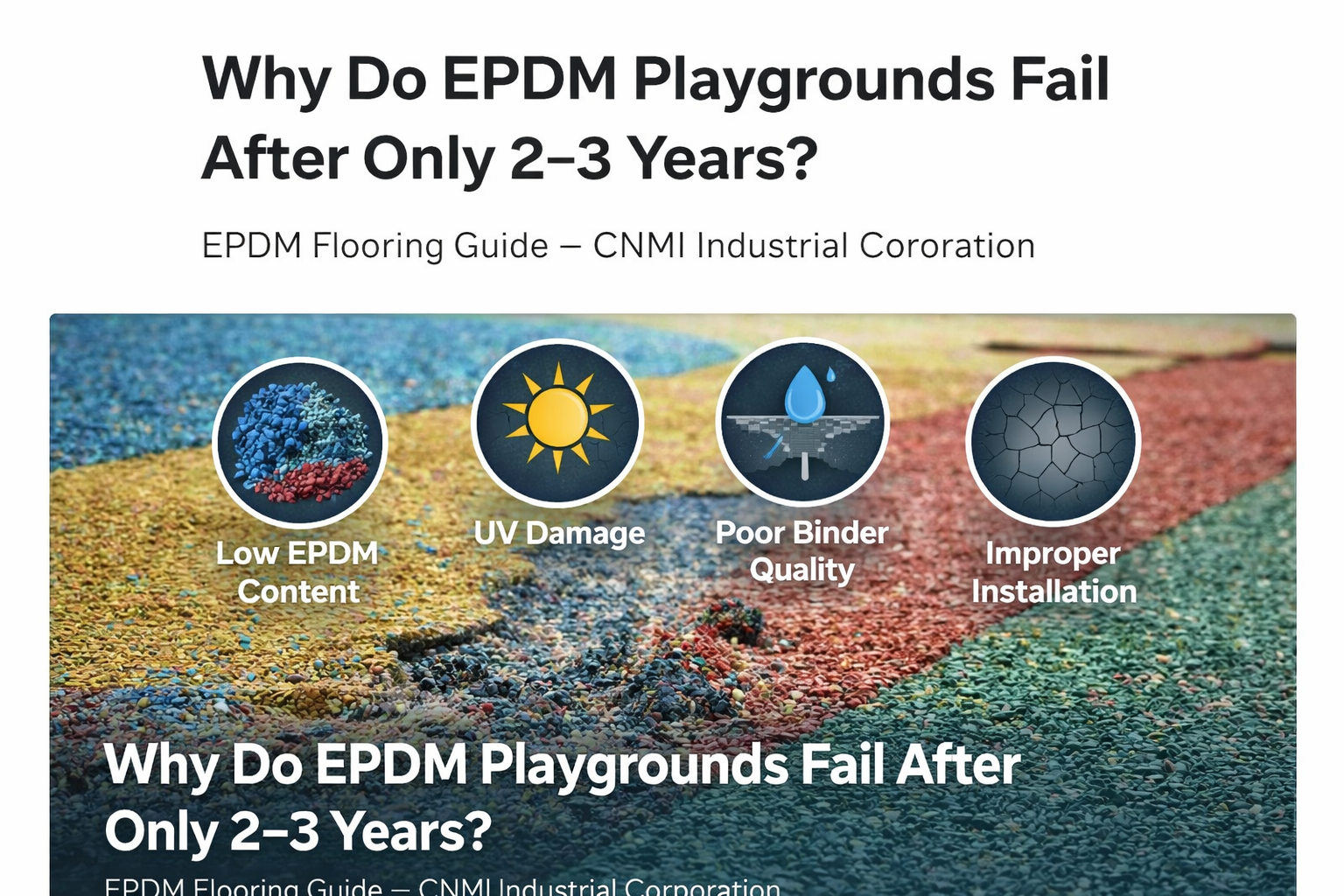 Warum versagen manche EPDM-Spielpl&auml;tze bereits nach 2–3 Jahren?